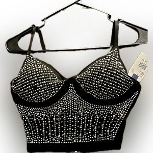 Cute corset top with studs